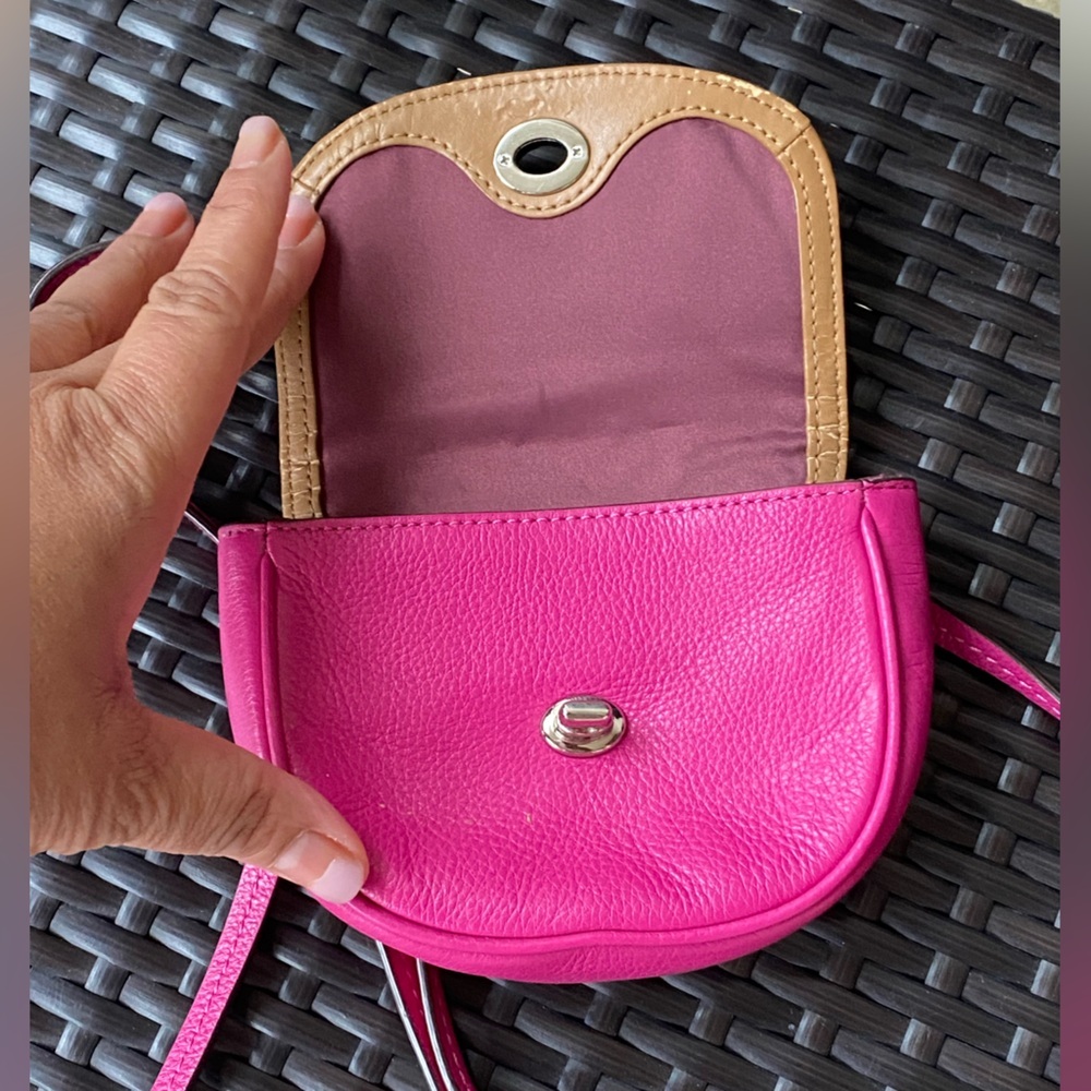 Coach Leather Mini Crossbody Bag, Barbie Pink - Picture 3 of 10